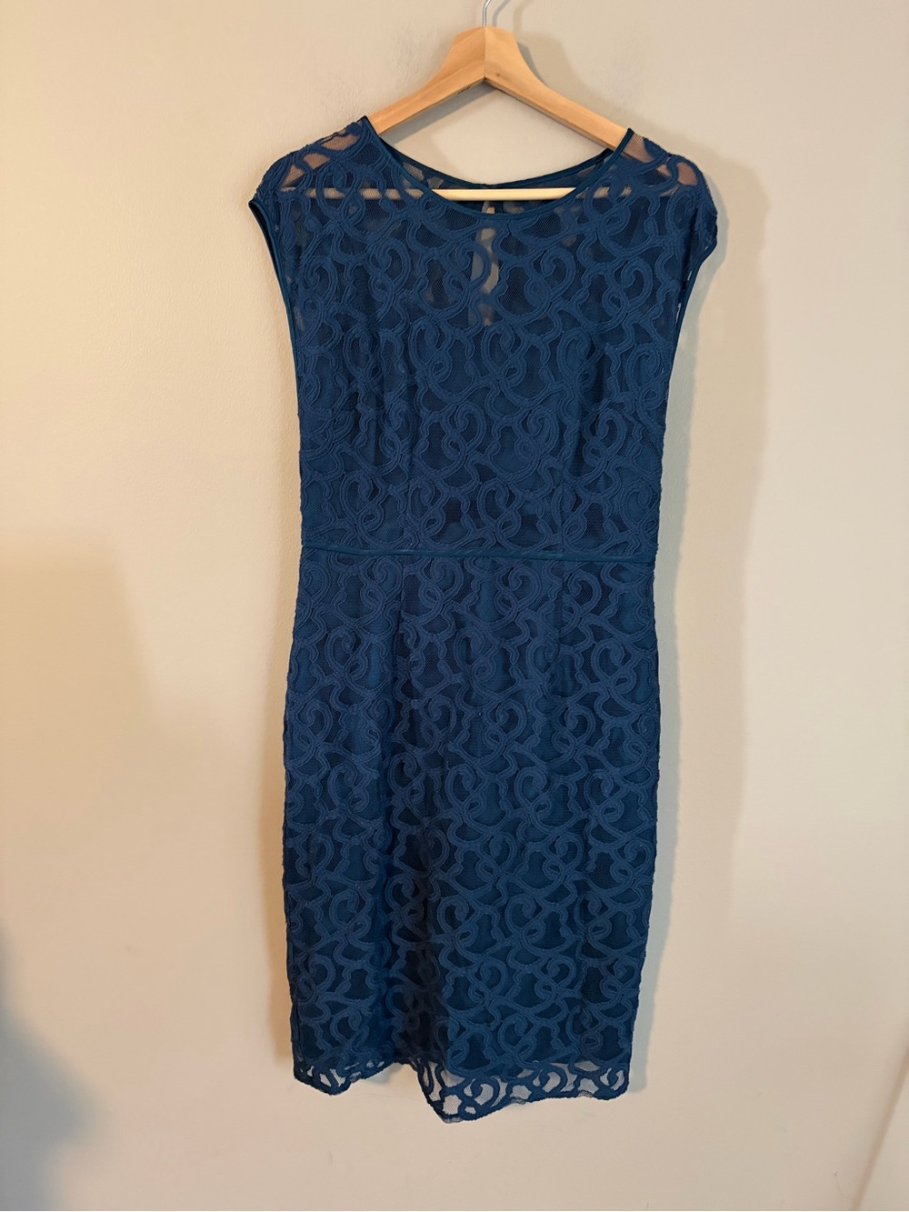 Adrianna Papell‎ Teal Green Lace Dress Size 6